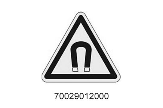 Slika SIGN ''''WARNING MAGNETIC FIELD ''''